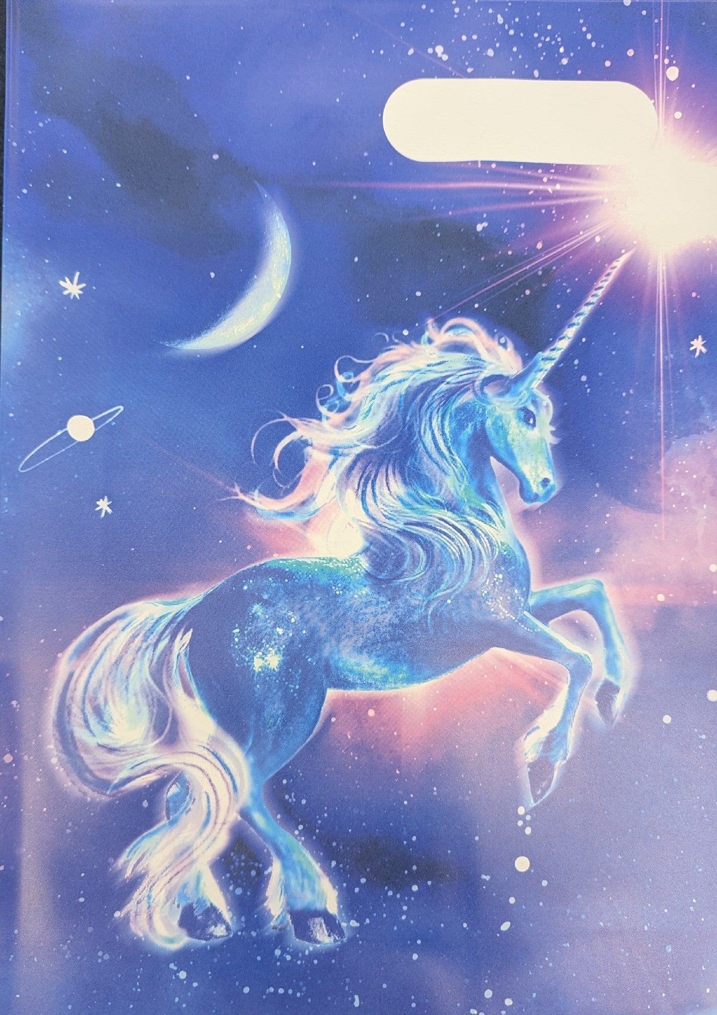 Spencil A4 Book Cover - Moonlit Unicorn