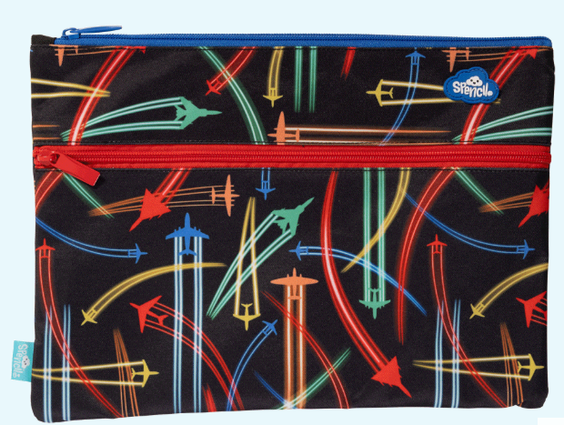 Spencil A4 Twin Zip Pencil Case - Jet Planes