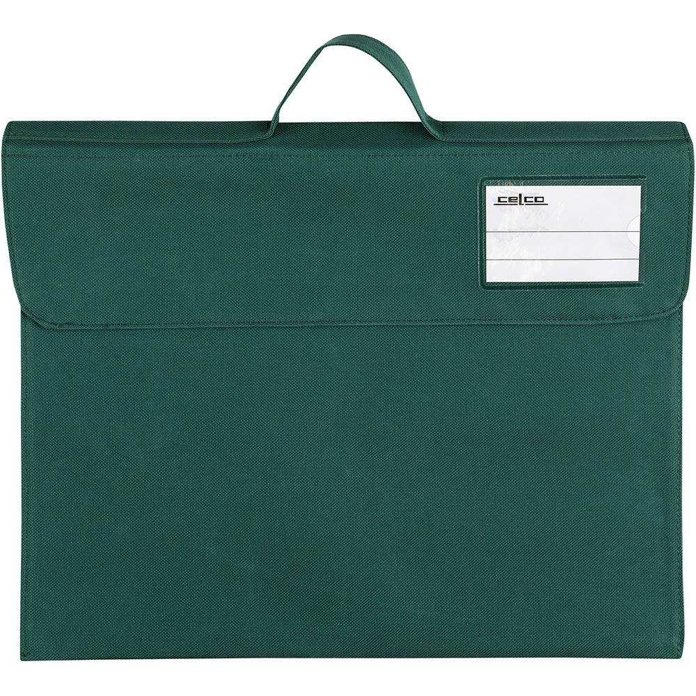 LIBRARY BAG CELCO 290X370MM DARK GREEN