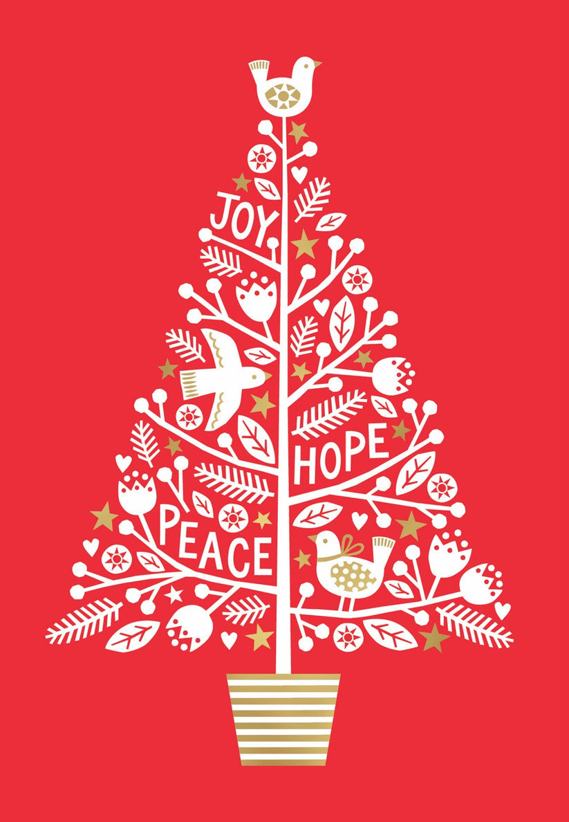 DEMENTIA AUSTRALIA NORDIC TREE CHARITY BOXED CHRISTMAS CARDS 