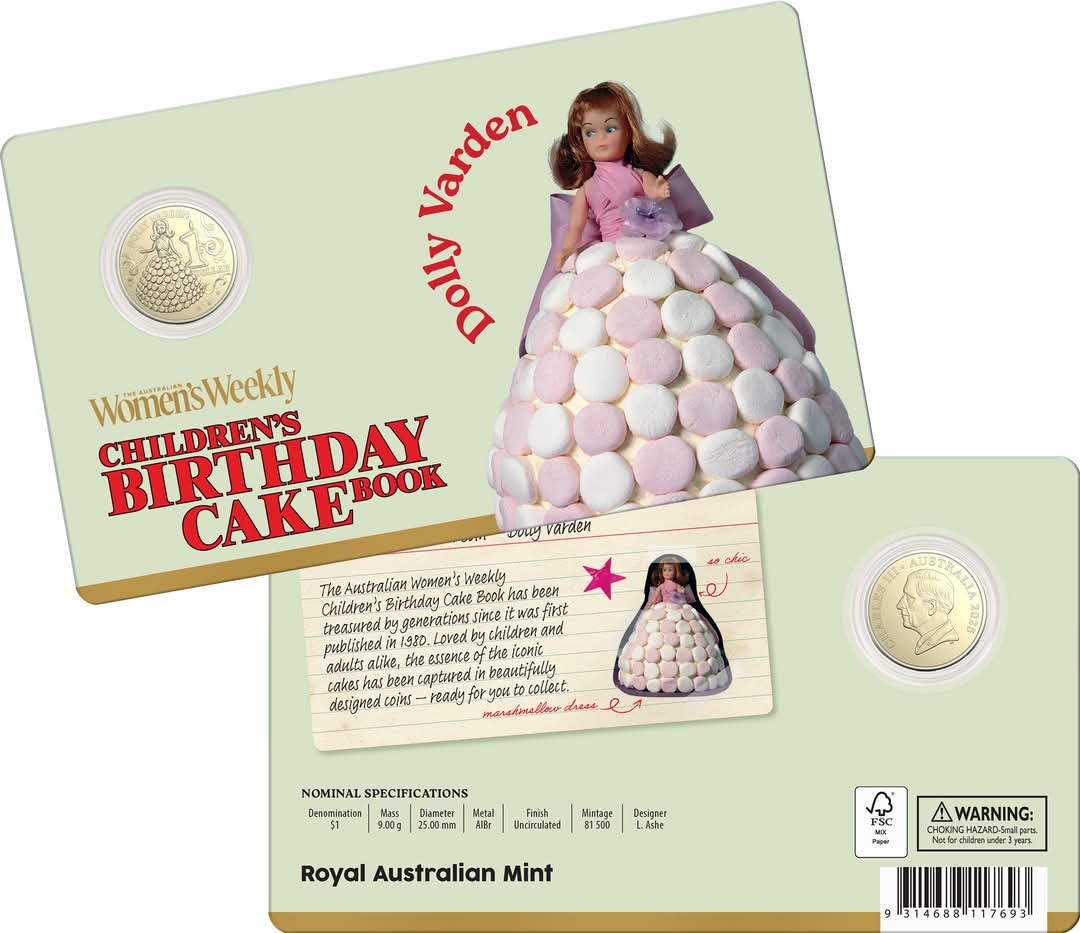 ROYAL AUSTRALIAN MINT 2025 $1 ALBR UNCIRCULATED COIN-DOLLY VARDEN