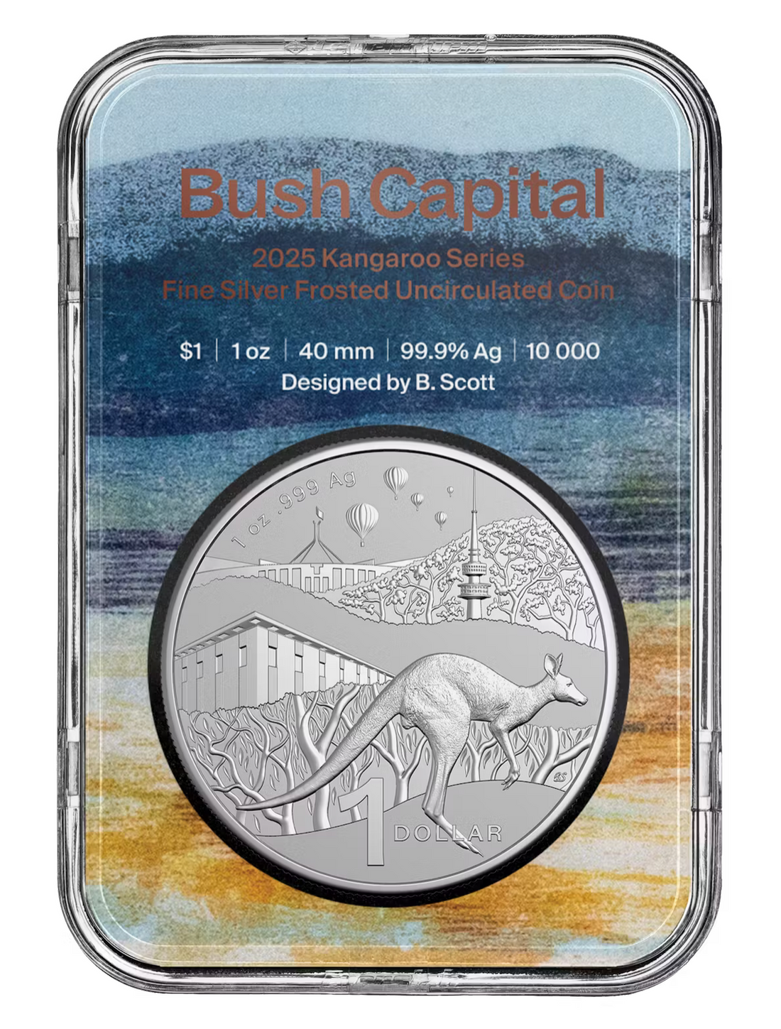 ROYAL AUSTRALIAN MINT 2025 $1 FRUNC 1oz AG 40MM KANGAROO SERIES