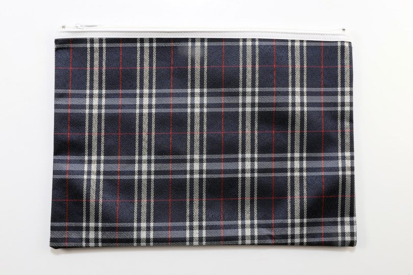 PENCIL CASE GNS 36X25.5CM TARTAN ASSORTED