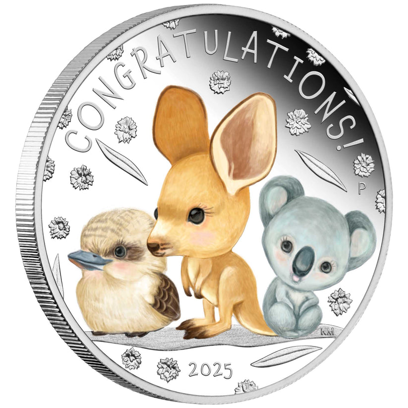 THE PERTH MINT NEWBORN 2025 1/2oz SILVER PROOF COLOURED COIN