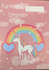 SPENCIL A4 BOOK COVER - RAINBOW UNICORN 3