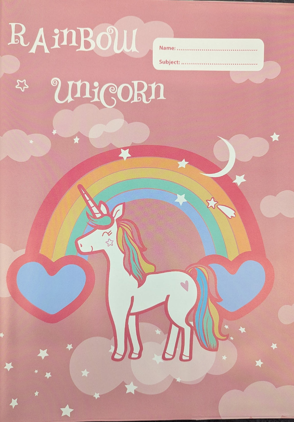 SPENCIL A4 BOOK COVER - RAINBOW UNICORN 3