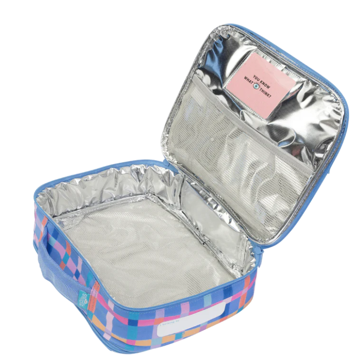 Spencil Big Cooler Lunch Bag + Chill Pack-Pastel Plaid