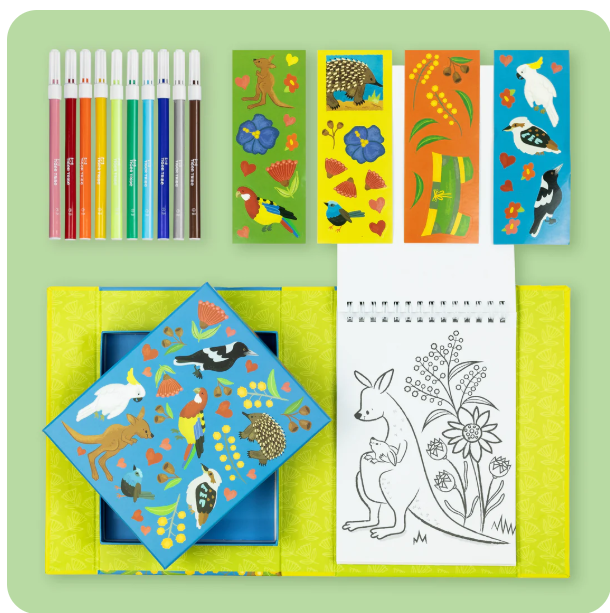 Tiger Tribe Colouring Set - Aussie Animals 