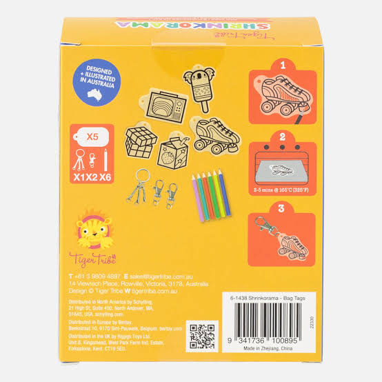 TIGER TRIBE SHRINKORAMA-BAG TAGS