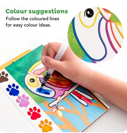Tiger Tribe Paint a Picture Set - Wild Animals 