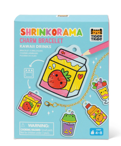 Tiger Tribe Shrinkorama - Charm Bracelet - Kawaii Drinks 