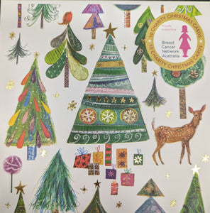 VEVOKE CHARITY CHRISTMAS CARD WALLET BCNA-CHRISTMAS TREES