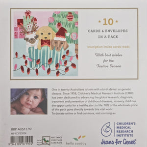 VEVOKE CHARITY CHRISTMAS CARD WALLET CMRI-PLAYFUL PUPPIES