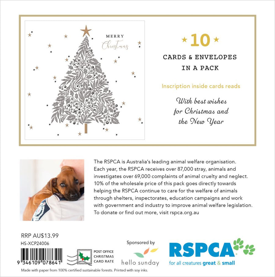 RSPCA-CHRISTMAS TREE CHARITY BOXED CHRISTMAS CARDS