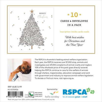 RSPCA-CHRISTMAS TREE CHARITY BOXED CHRISTMAS CARDS