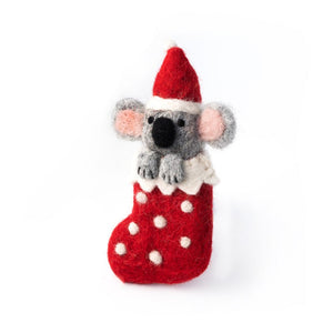 CHRISTMAS DECORATION - KOALA STOCKING 