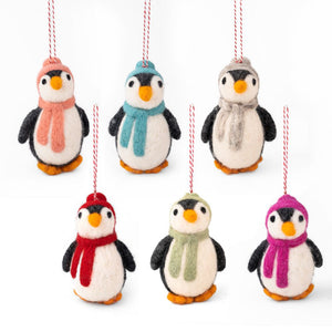 CHRISTMAS DECORATION SET - PENGUINS 