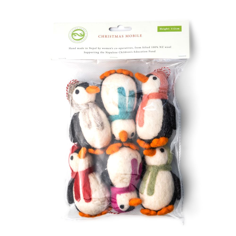 CHRISTMAS DECORATION SET - PENGUINS 