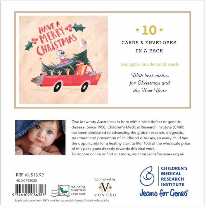 Jeans for Genes-Christmas Card Wallet-Christmas Ride