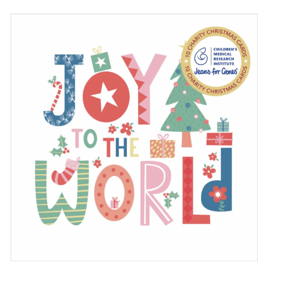 Jeans for Genes-Christmas Card Wallet-Joy to the World