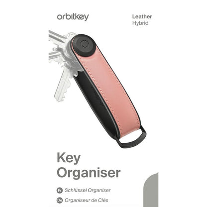KEY ORGANISER HYBRID LEATHER PASTEL PINK