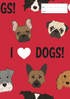 GOT IT COVERED I LOVE DOGS 9X7 BOOKCOVER 