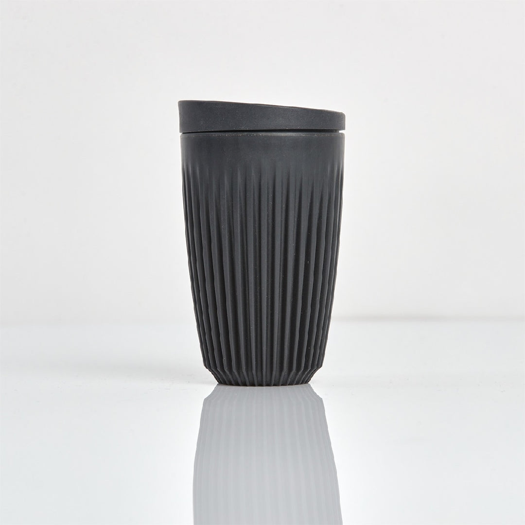 HUSKEE CUP &amp; LID CHARCOAL 12OZ 