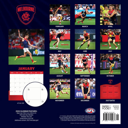 AFL MELBOURNE DEMONS CALENDAR: 2026