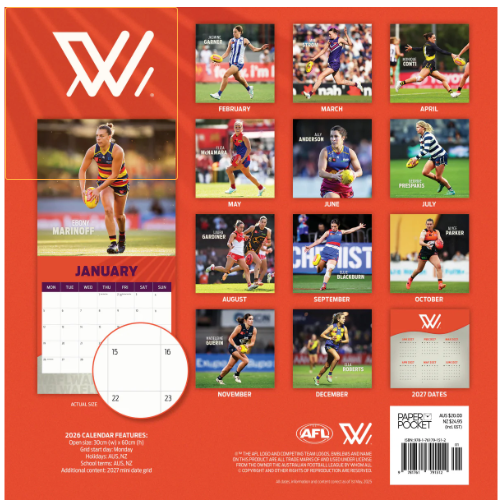 AFL WOMENS CALENDAR: 2026