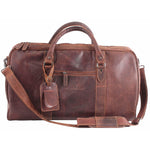 Load image into Gallery viewer, GREENWOOD LEATHER WILSON DUFFLE BAG BLK/BROWN
