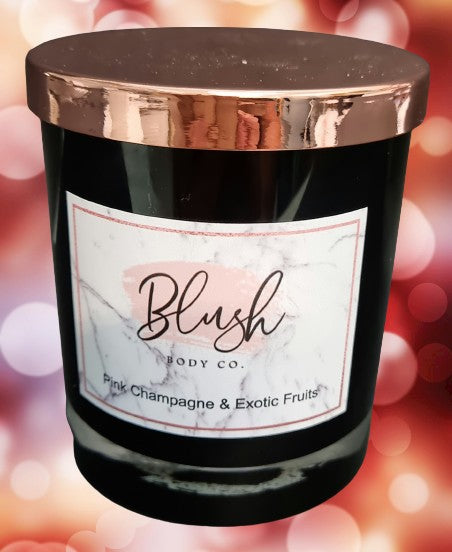 BLUSH BODY CO. PINK CHAMPAGNE &amp; EXOTIC FRUITS CANDLE