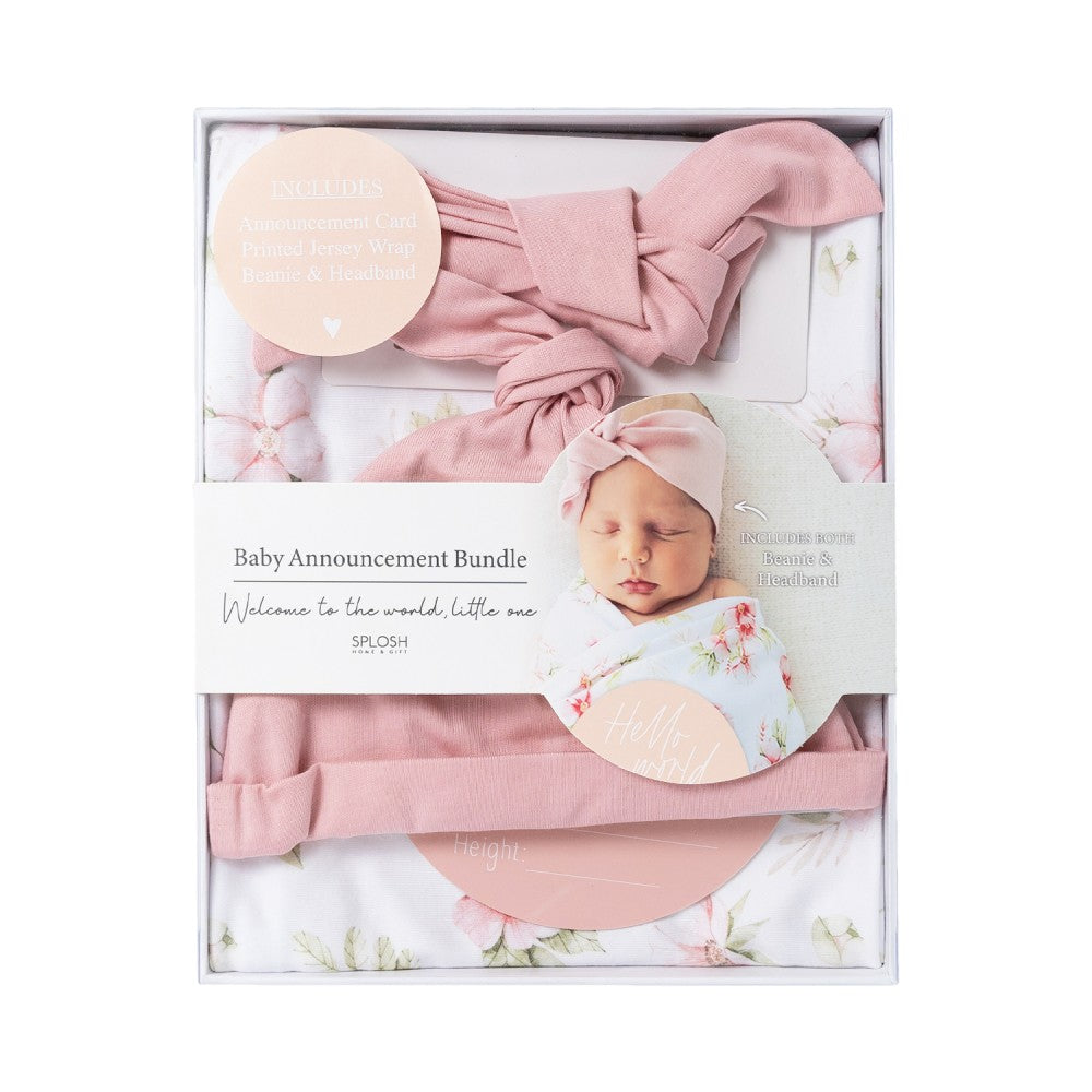 BABY ANNOUNCEMENT SET FLORAL